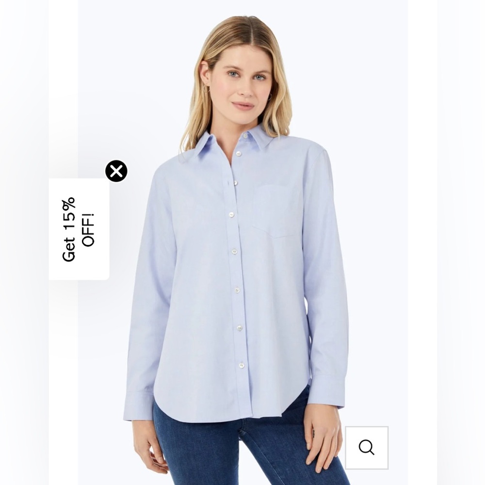 Foxcroft wrinkle free, classic fit button Down Shirt, size 16 (Large)